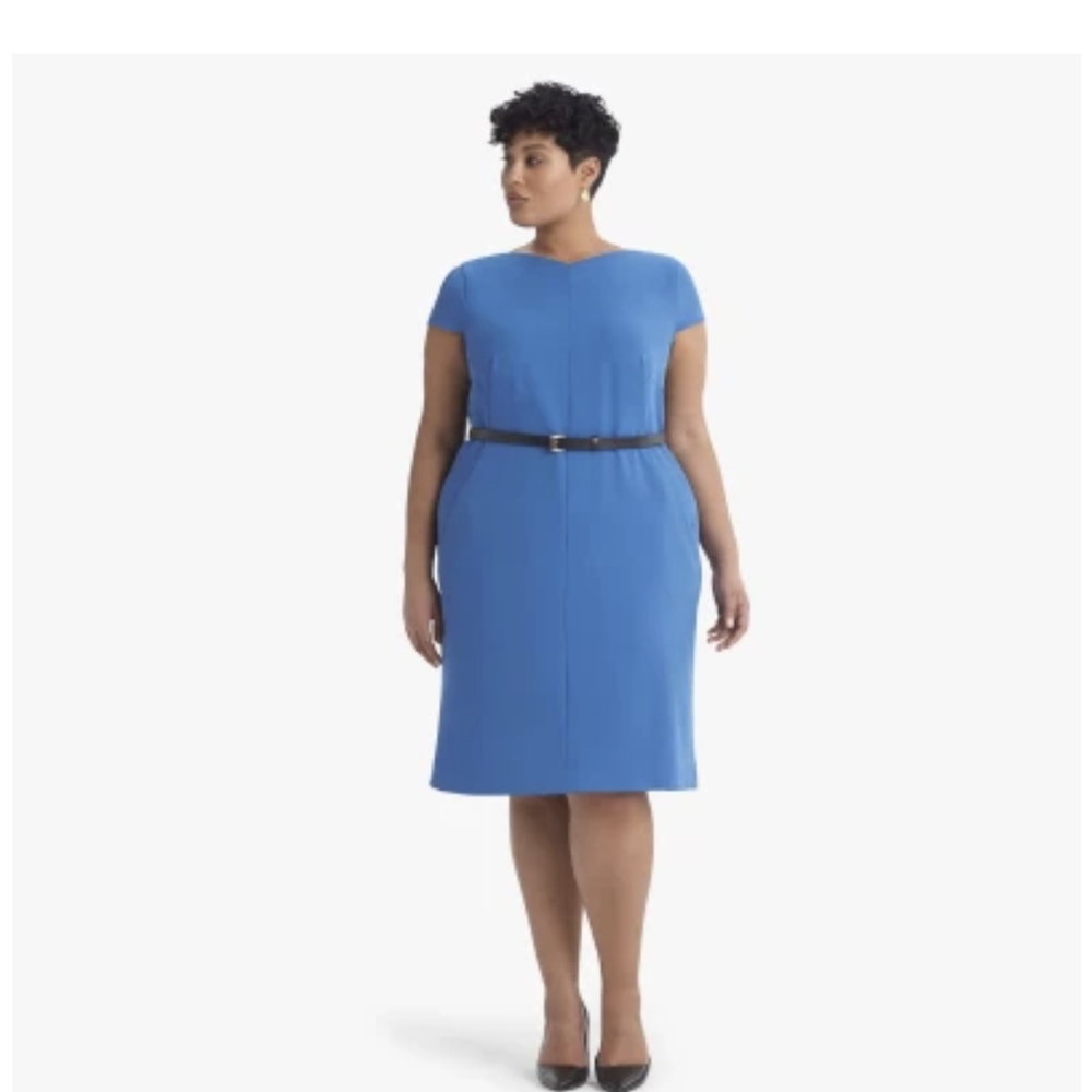 MM LAFLEUR Nisa dress sz +1, Cerulean Melange